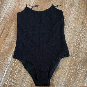 Oseree black sparkly one piece swimsuit